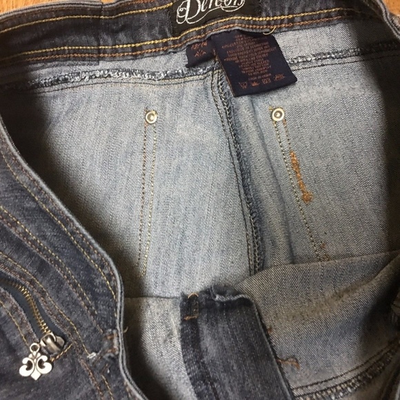 DEREON OPEN LEG SKINNY JEANS ZIP & BUTTON CLOSURE - Picture 5 of 8